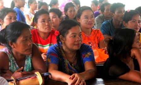 Parents of migrant children from the Burmese Learning Center kuraburi