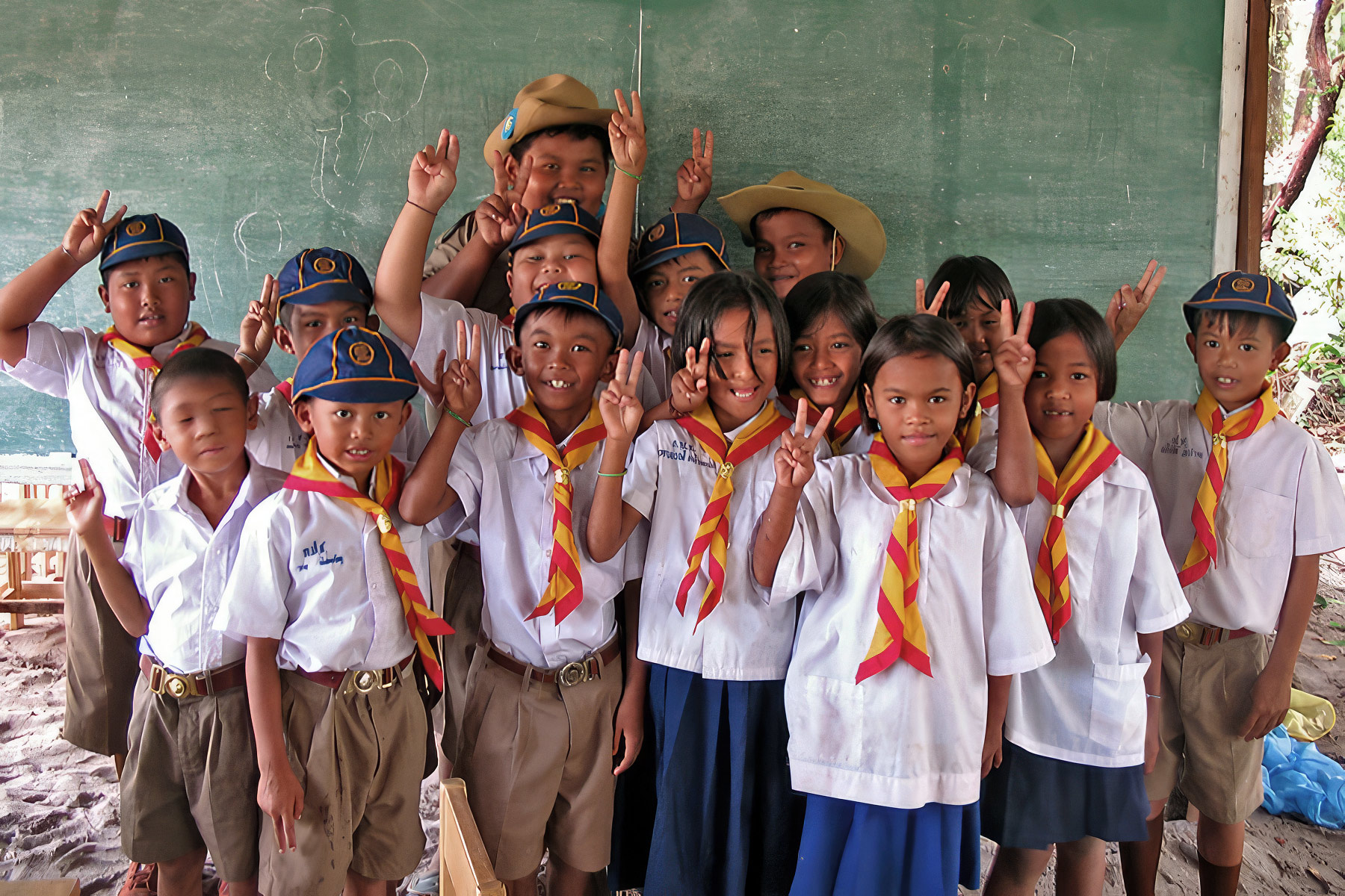 Volunteering at a local Thai primary school.