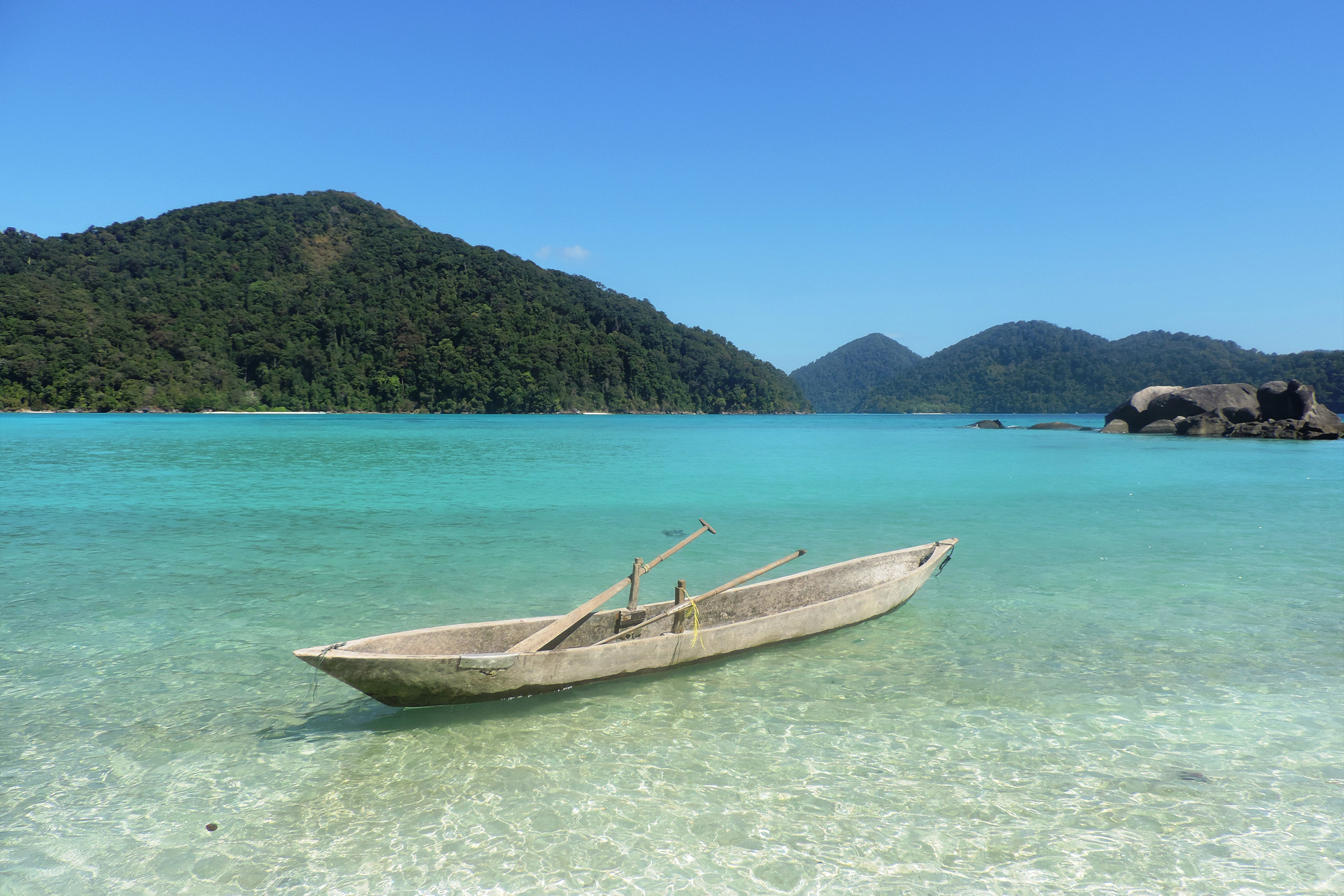 Traditional Moken rowing boat